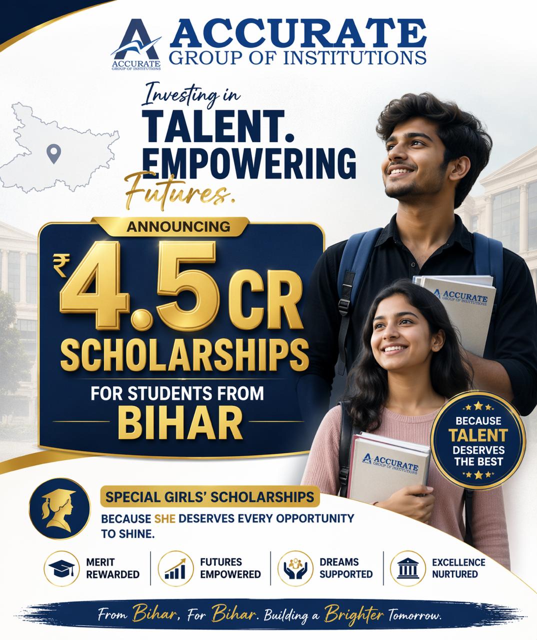 Accurate Group announces 4.5 Crore Scholarship for Bihar  Students and a Dedicated Scheme for Girls